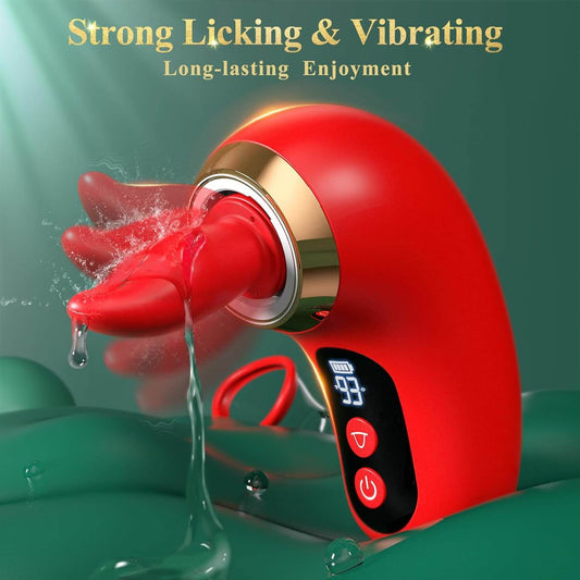 5IN1 Sucking Vibrator Rose Sex Toy, 3 Sucking with strong licking and vibrating features for long-lasting enjoyment.
