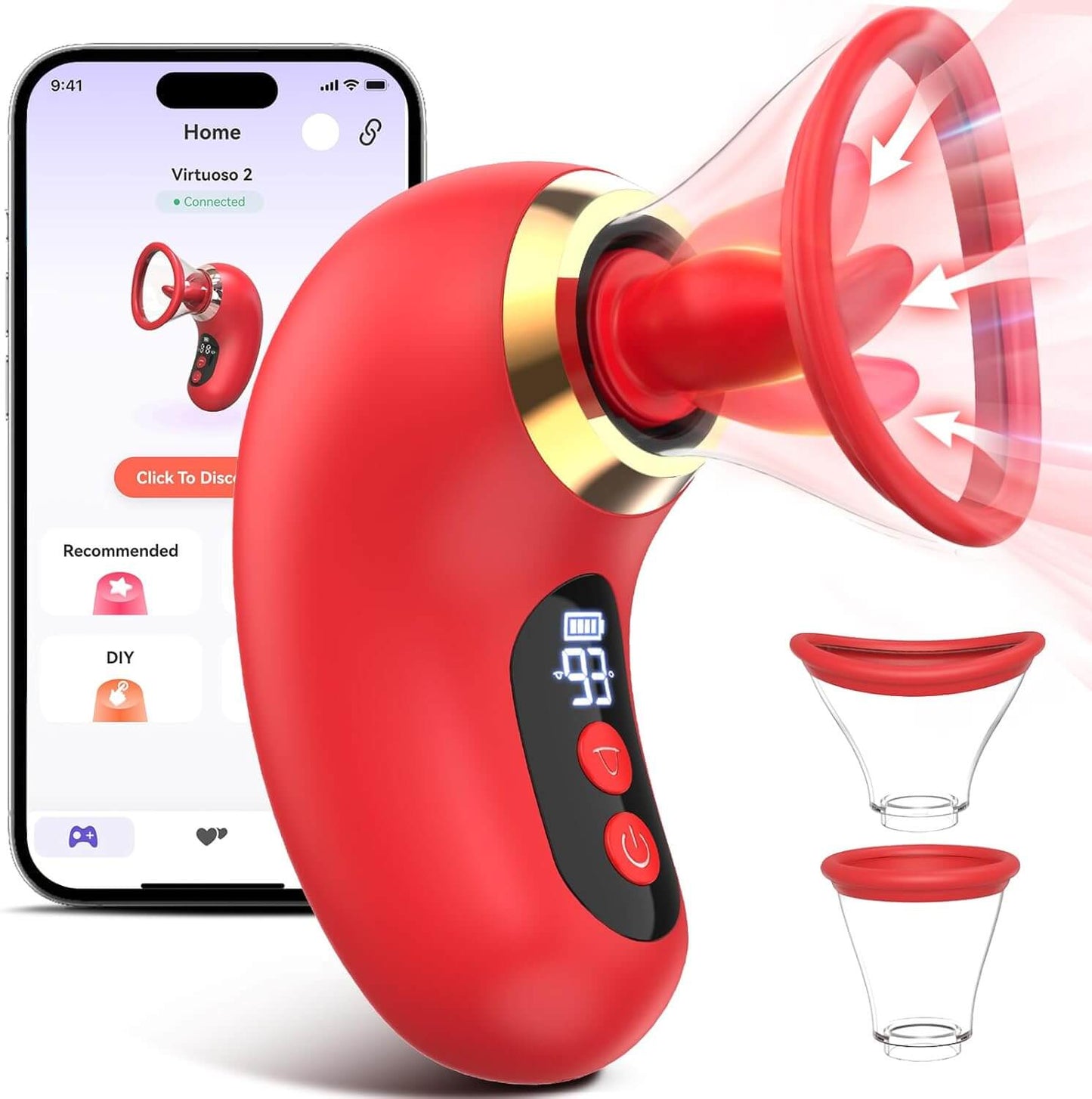 5IN1 Sucking Vibrator Rose Sex Toy, 3 Sucking