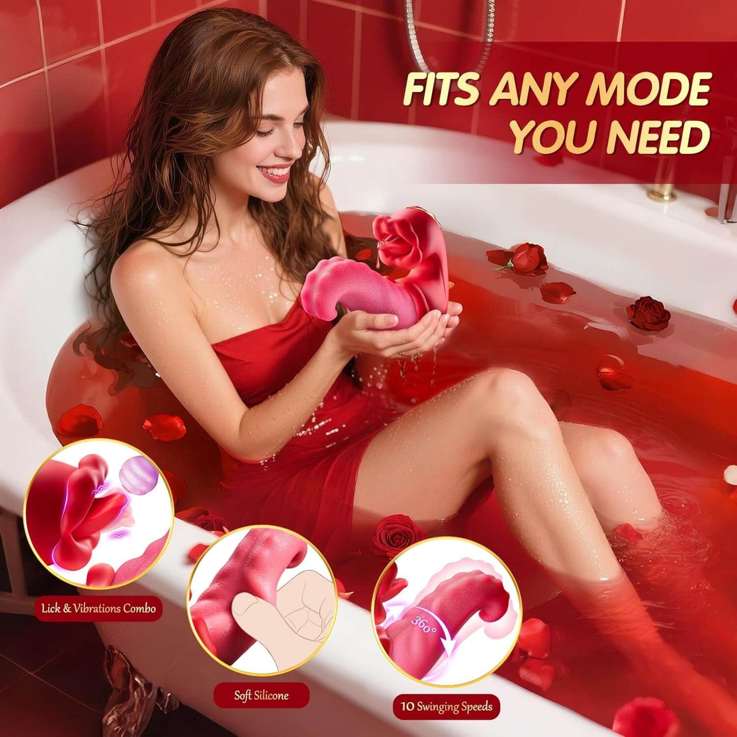 Sex Toys Tongue Vibrator for Women – 10 Licking Clitoral