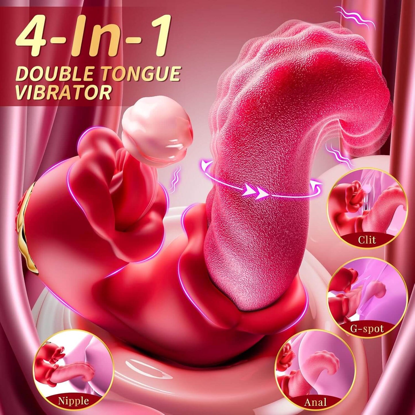 Sex Toys Tongue Vibrator for Women – 10 Licking Clitoral