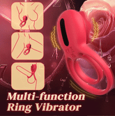 Vibrating Cock Ring with Rose Clitoral Stimulator