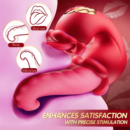 Rose Toy Sex Toys Tongue Vibrator for Women – 10 Licking Clitoral with precise stimulation features.