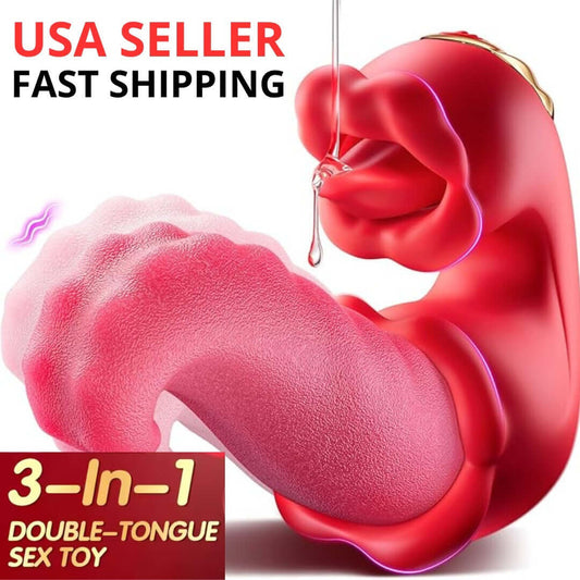 Rose Toy Sex Toys Tongue Vibrator for Women – 10 Licking Clitoral