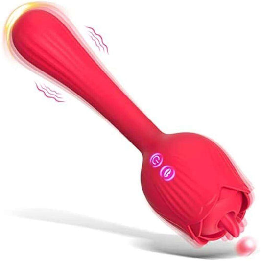 Rose Toys Vibrator for Women, Licking Clitoral G-Spot Dildo Vibrator
