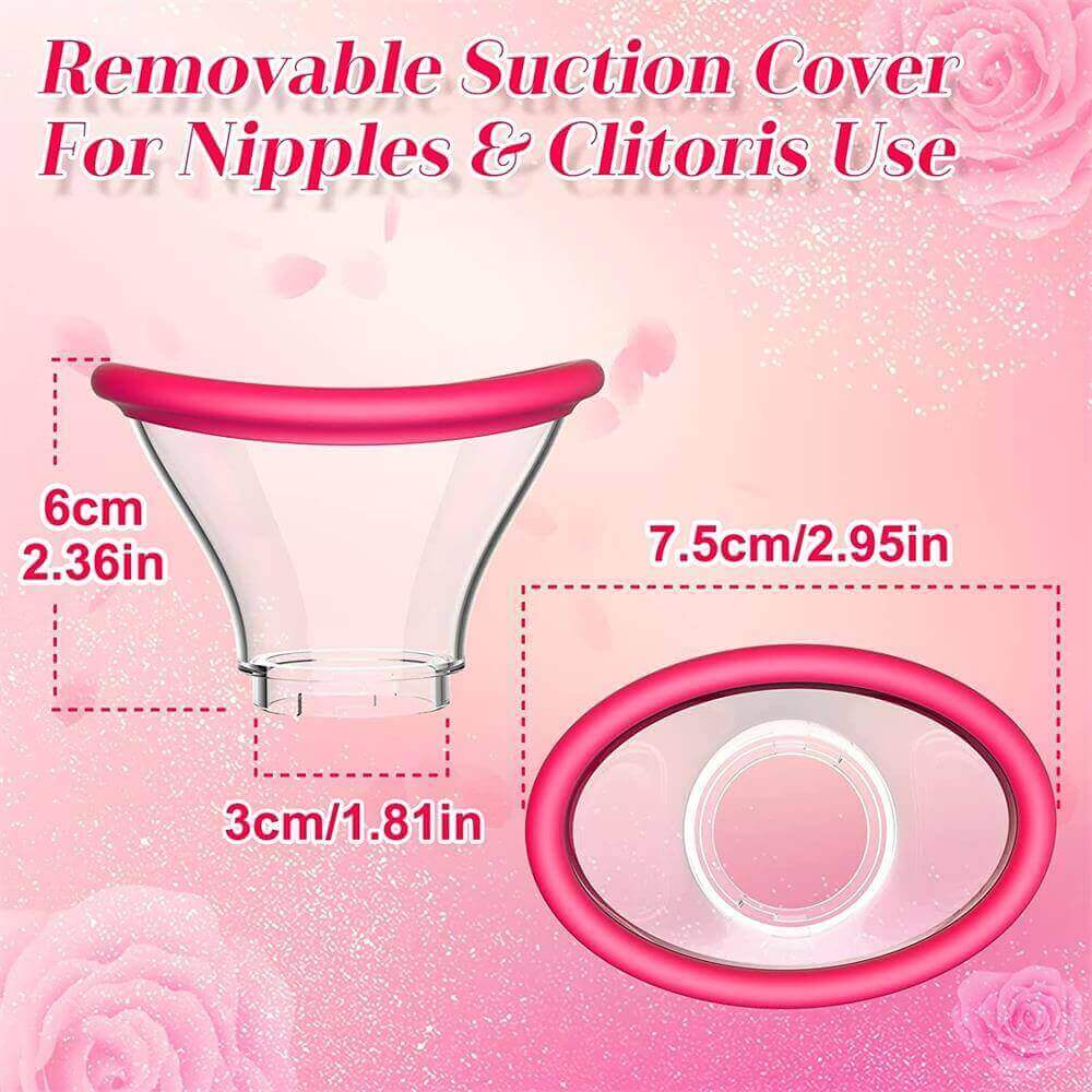 2 in 1 Licking & Sucking Vacuum Pump Rose Vibrator