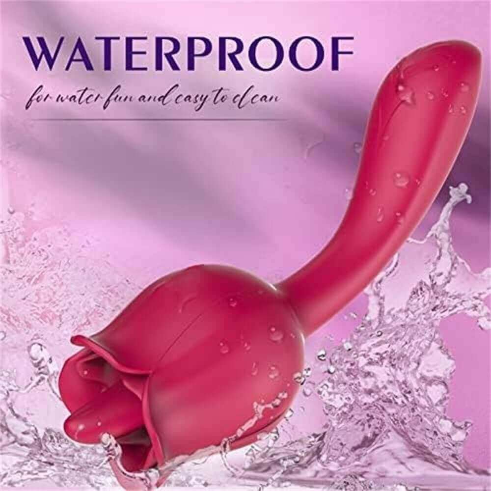 Rose Tongue Licker with G spot Vibrator