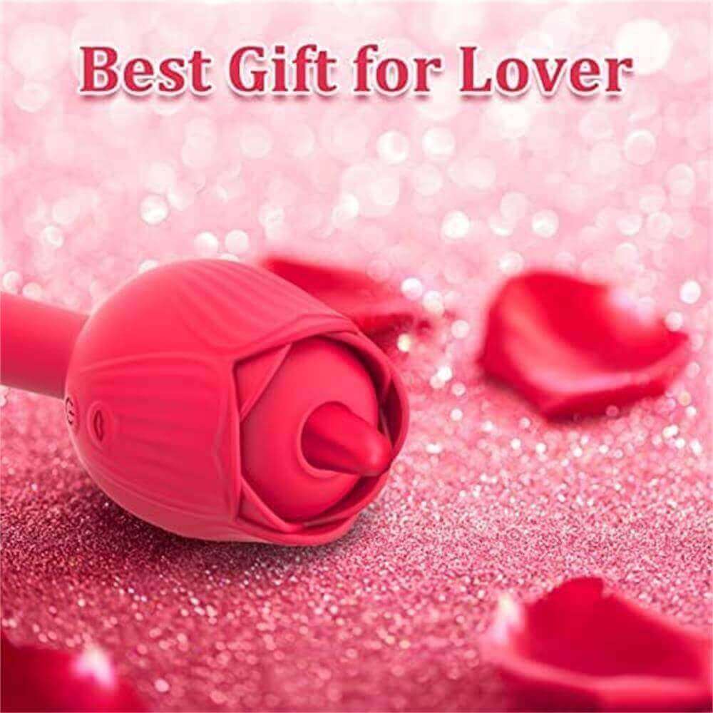 Rose Toys Vibrator for Women, Licking Clitoral G-Spot Dildo Vibrator