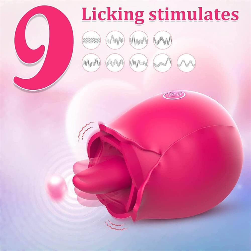 Rose Tongue Licking Vibrating Toy