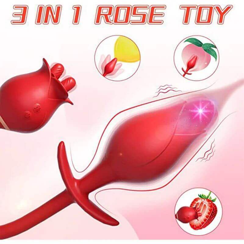 Rose Toy For Men | Tongue Licking And Butt Plug