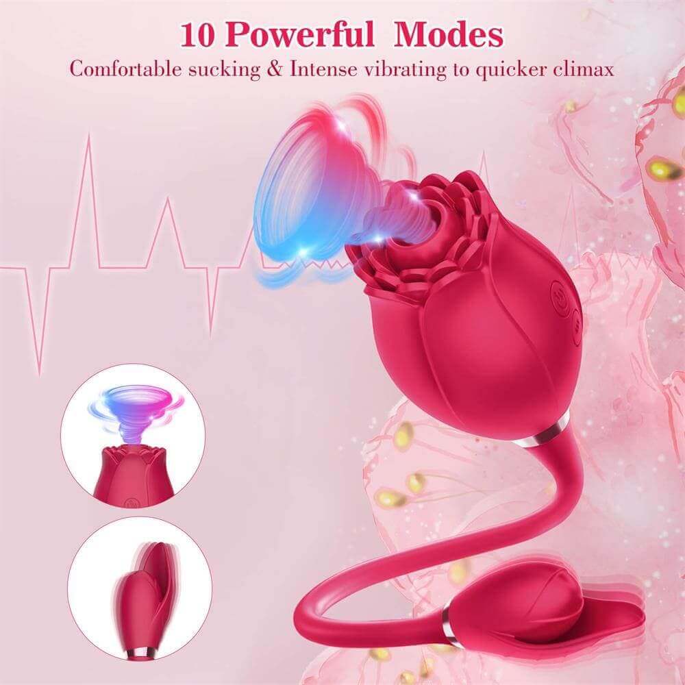 Mermaid Rose Sucking Vibrator with Love Egg Vibe