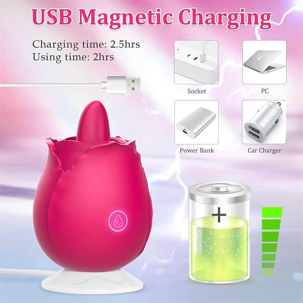 Rose Tongue Licking Vibrating Toy