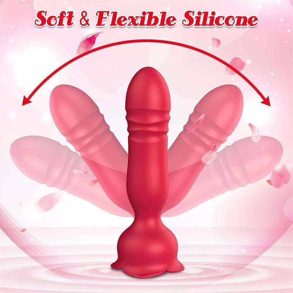 Controlled Rose Stimulator Thrusting Anal Vibrator