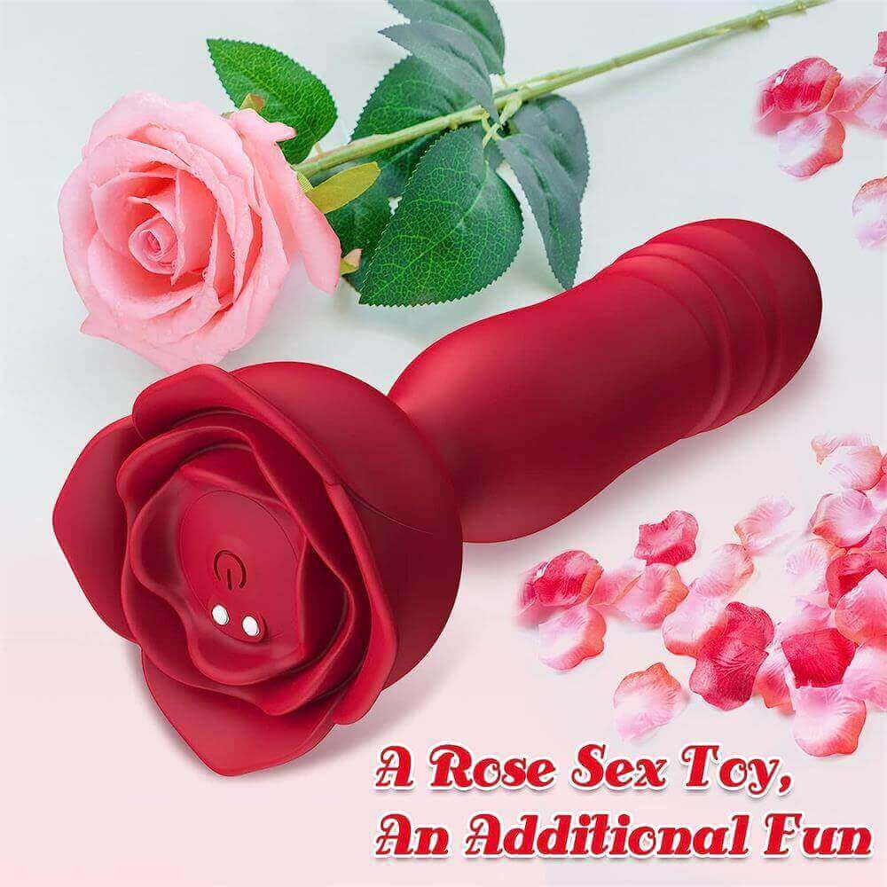 Controlled Rose Stimulator Thrusting Anal Vibrator