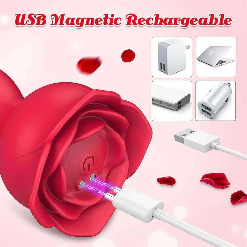 Controlled Rose Stimulator Thrusting Anal Vibrator