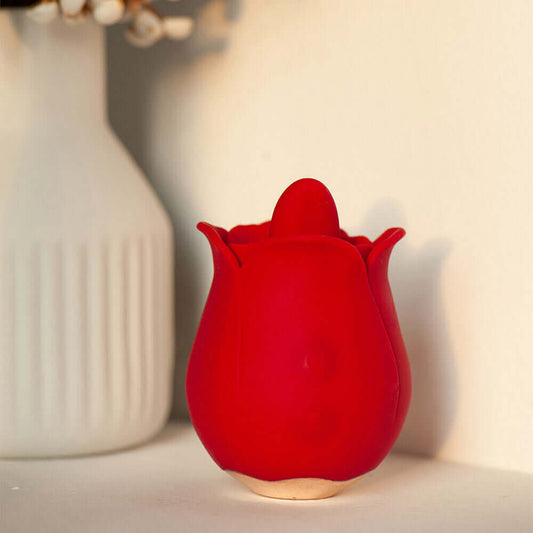 Rose Licking Mini Vibrator for Clitoris & Nipple Stimulation 2.0