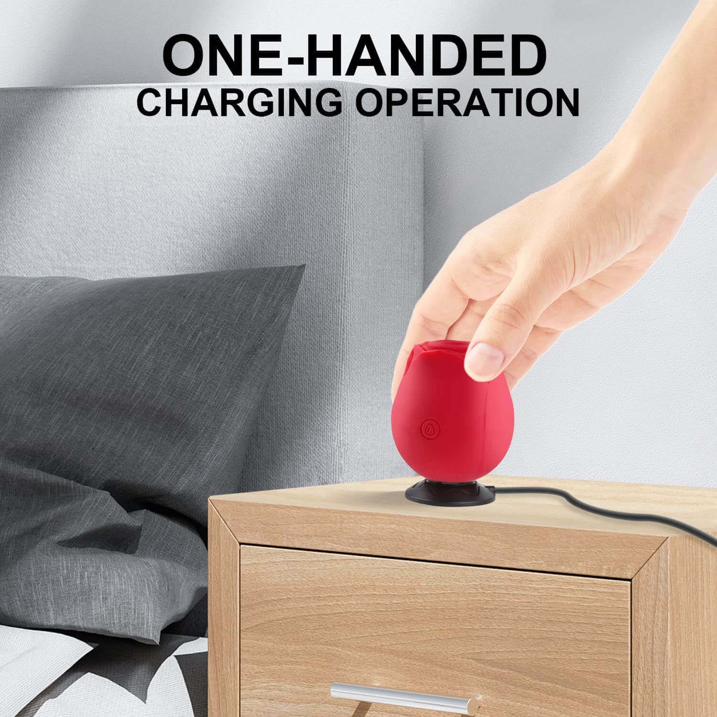 Black Rose Toy Charger - Effortless USB Charging Dock Station