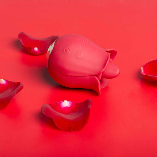 Rose Licking Mini Vibrator for Clitoris & Nipple Stimulation 2.0