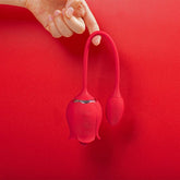 Rose Clit Licking Toy with Egg Vibrator