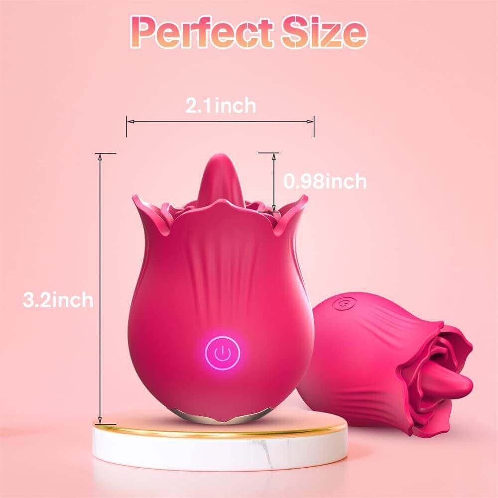 Rose Tongue Licking Clitoral Nipple Vibrator