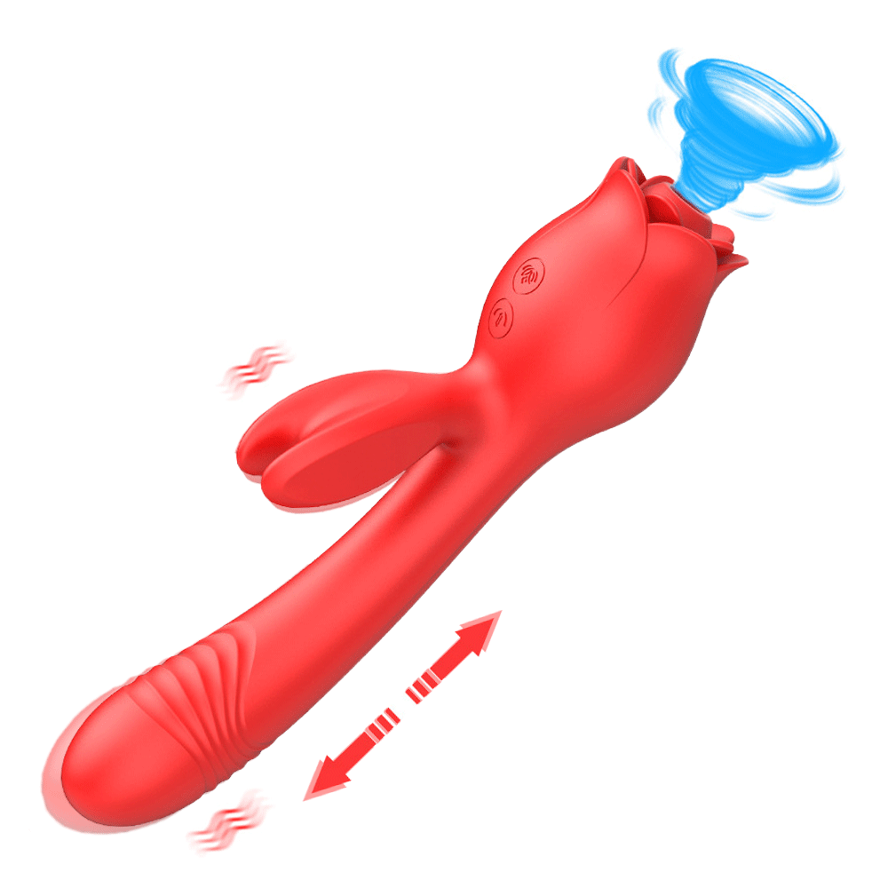 Rabbit Rose Toy | 3-in-1 Vibrator