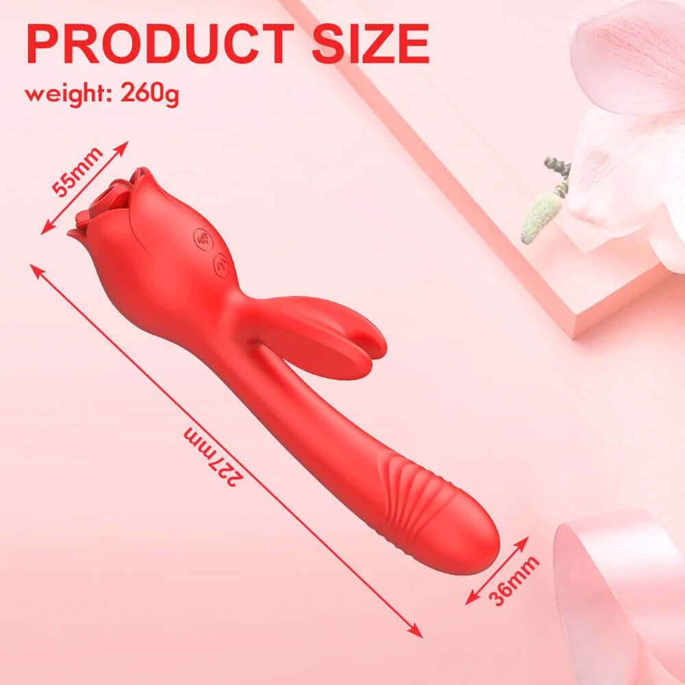 Rabbit Rose Toy | 3-in-1 Vibrator