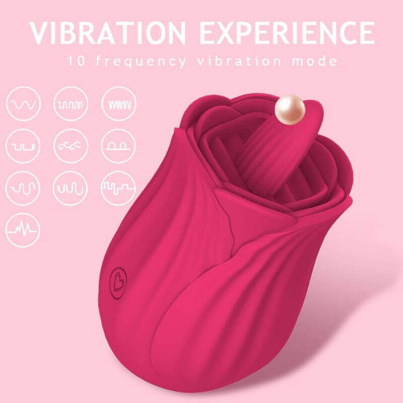 Rose Toy Thick Tongue Vibrator – 2.0 Rose Vibrator for Women