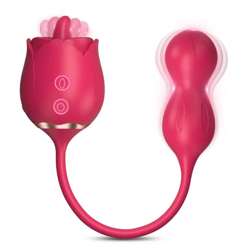 Double Fantasy Rose Toy - Dual Stimulation for Pleasure Double Fantasy Rose Toy - Dual Stimulation for Pleasure
