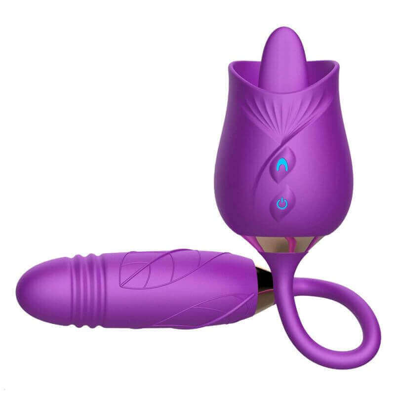 Licking Rose Toy with Dildo