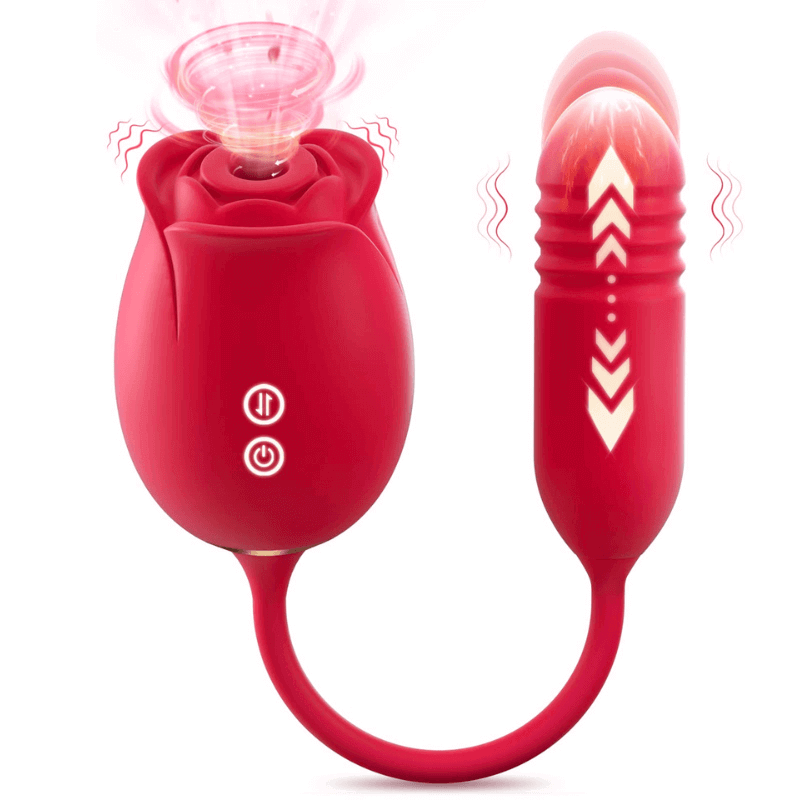 Rose Duo Toy Sucking and Thrusting [Shipped From u.s.]