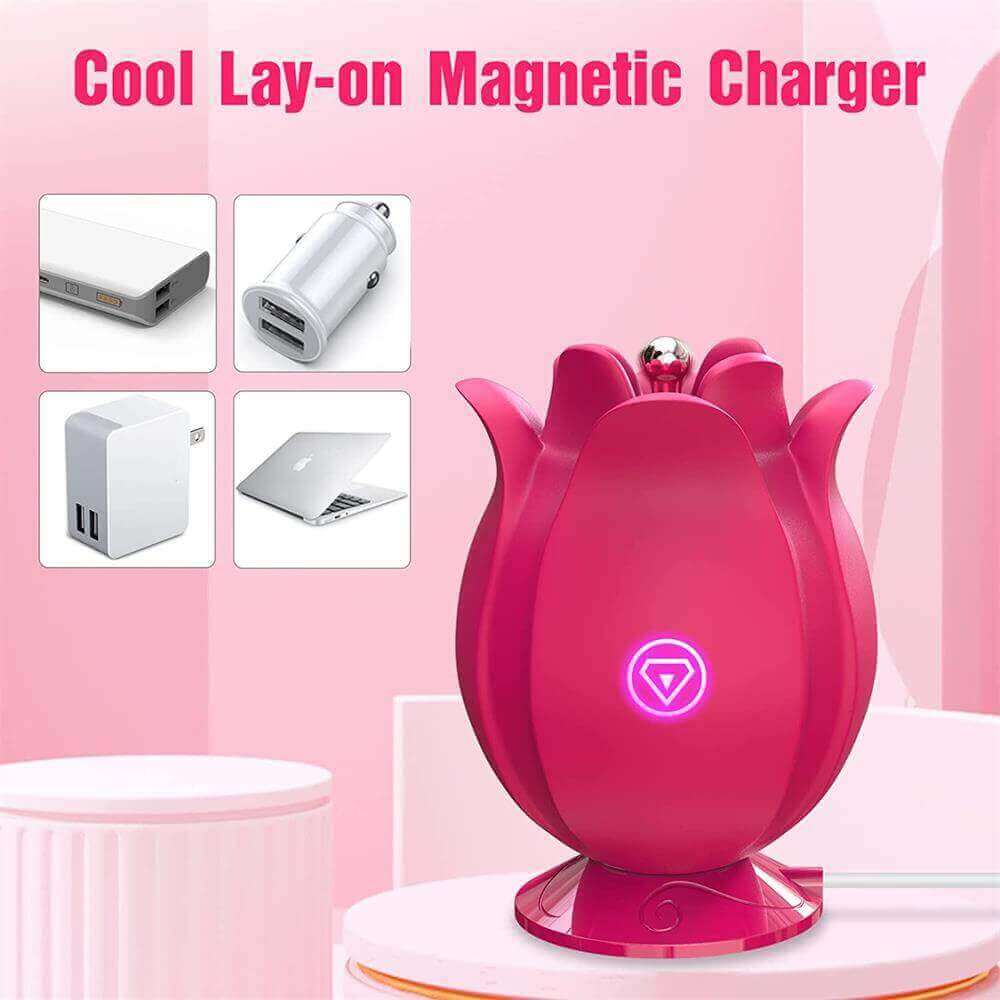 Rose Shaped High-Frequency Pinpoint Nipple Clamp Toy