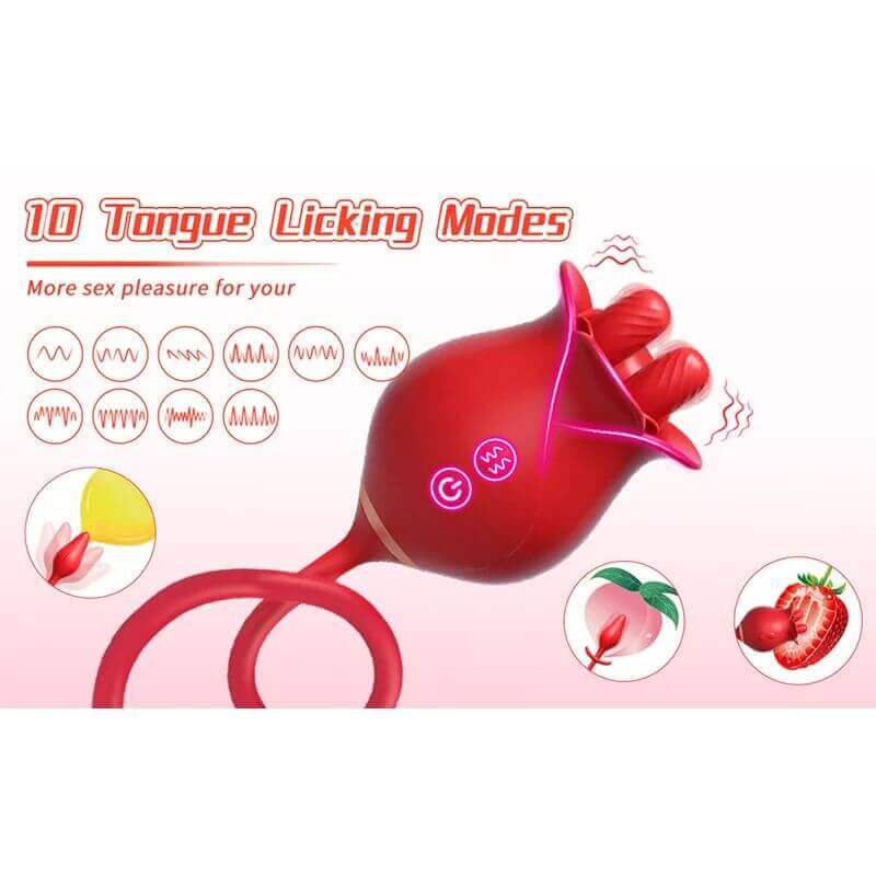 Rose Toy For Men | Tongue Licking And Butt Plug