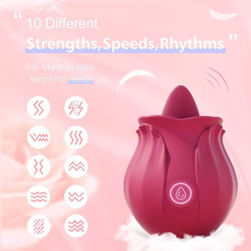 Rosebud Toy | 10 Modes Tongue Licking Vibrators
