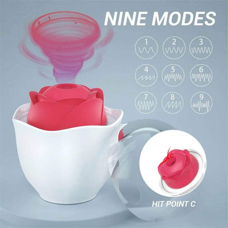 Rose Suck Toy | Rose toy with LED nightlight, waterproof and rechargeable