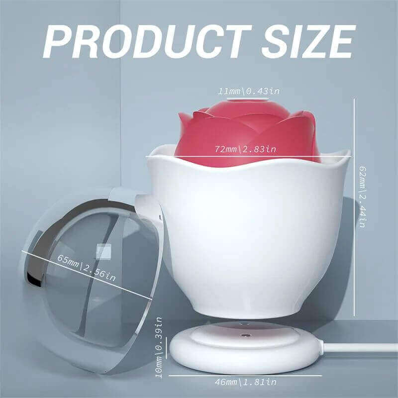 Rose Suck Toy | Rose toy with LED nightlight, waterproof and rechargeable