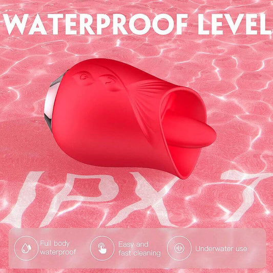 Rose Tongue Licking Toy G spot Hit Mini Vibrator