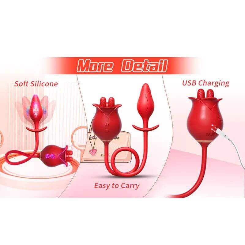 Rose Toy For Men | Tongue Licking And Butt Plug
