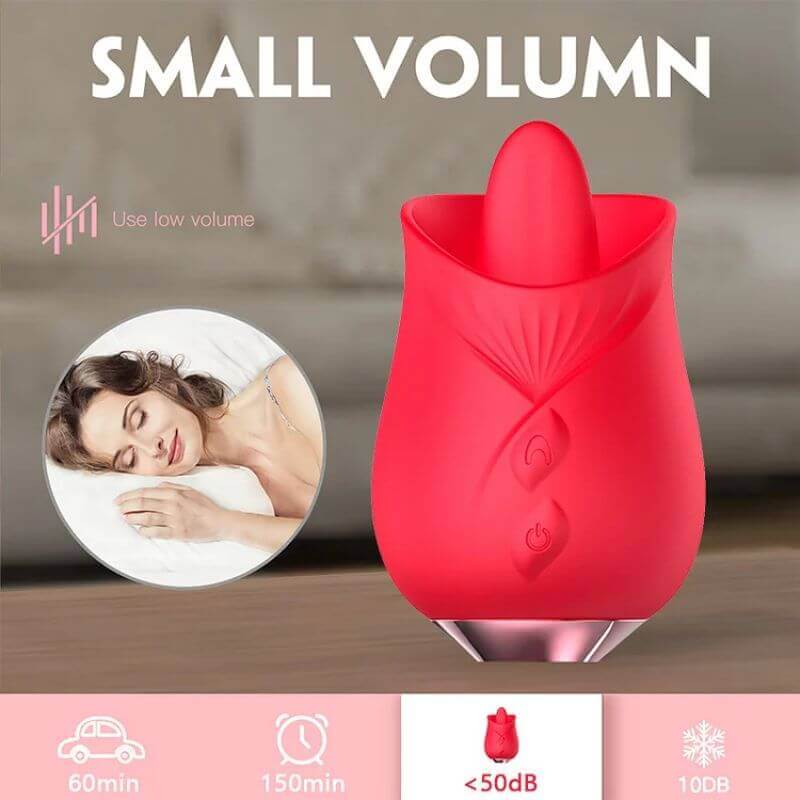 Rose Tongue Licking Toy G spot Hit Mini Vibrator