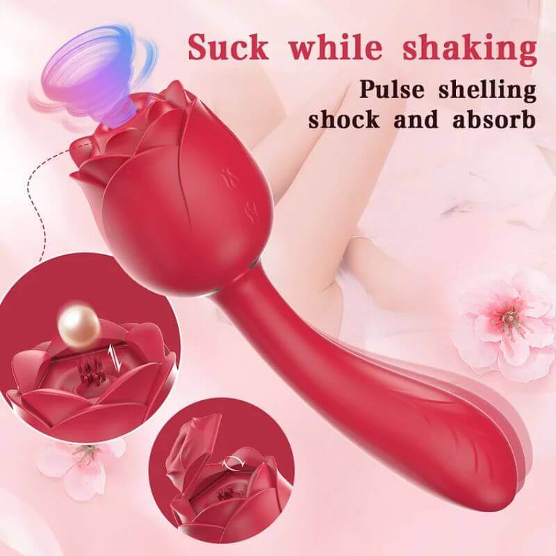 Rose Wand Sex Toy | 2 in 1 Upgrade Dual Stimulation Rose Sex Toy