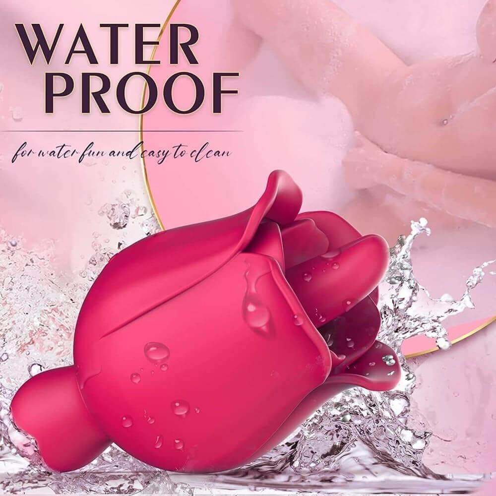 Rose Tongue Licking Toy G spot Hit Mini Vibrator