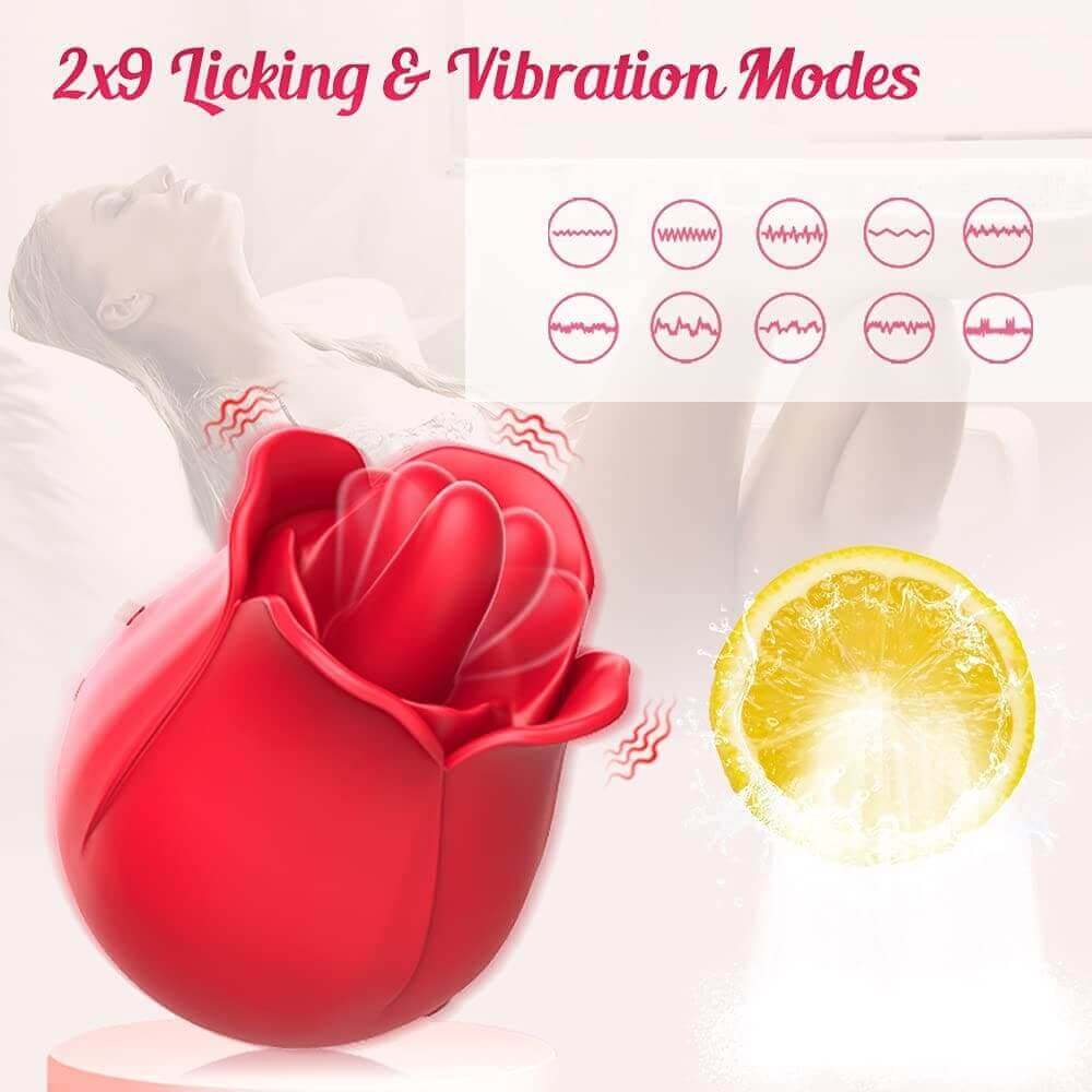 Rose Licking Mini Vibrator for Clitoris & Nipple Stimulation 2.0