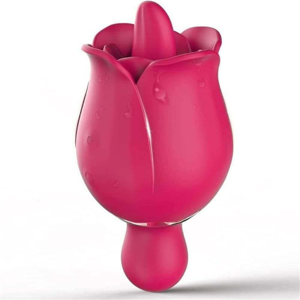Rose Tongue Licking Toy G spot Hit Mini Vibrator