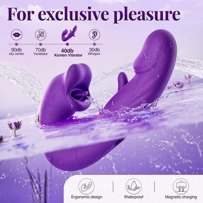 Rose Toy Tongue Licking Flapping Clit & G-spot vibrator