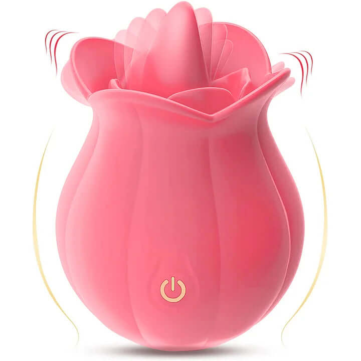 10 Speeds Rose Clitoral Stimulator With Licking Vibrator