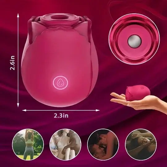 Rose Toy Vibrator Classic Sucking Vibrator 10 frequency Rose Red