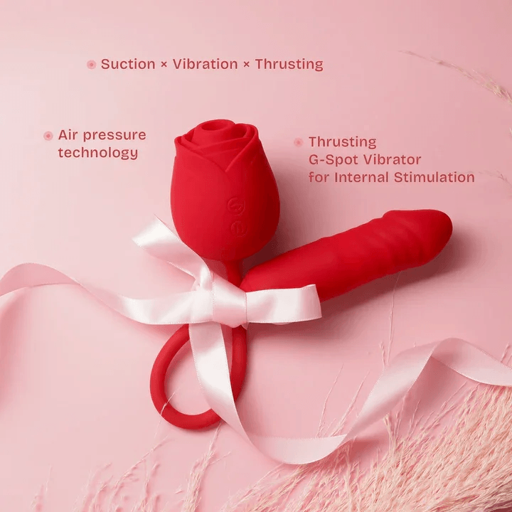 New Rose Clit Sucking Toy Dildo G-spot Vibrator