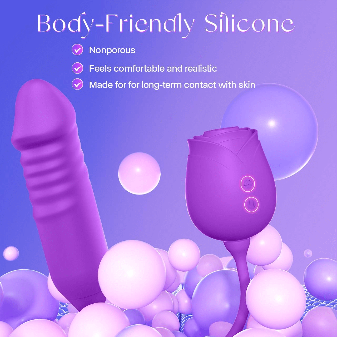 New Rose Clit Sucking Toy Dildo G-spot Vibrator