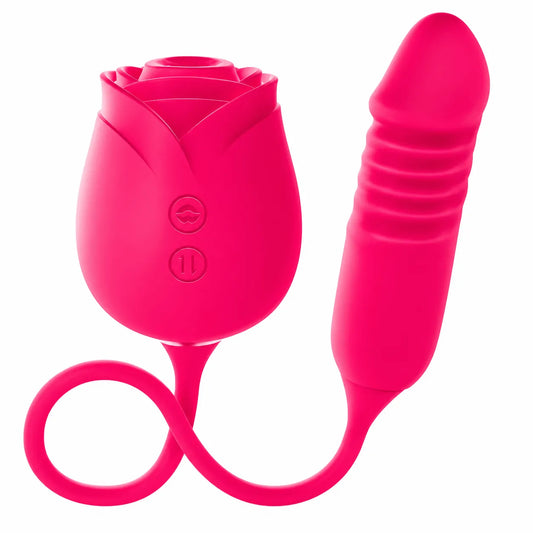 New Rose Clit Sucking Toy Dildo G-spot Vibrator