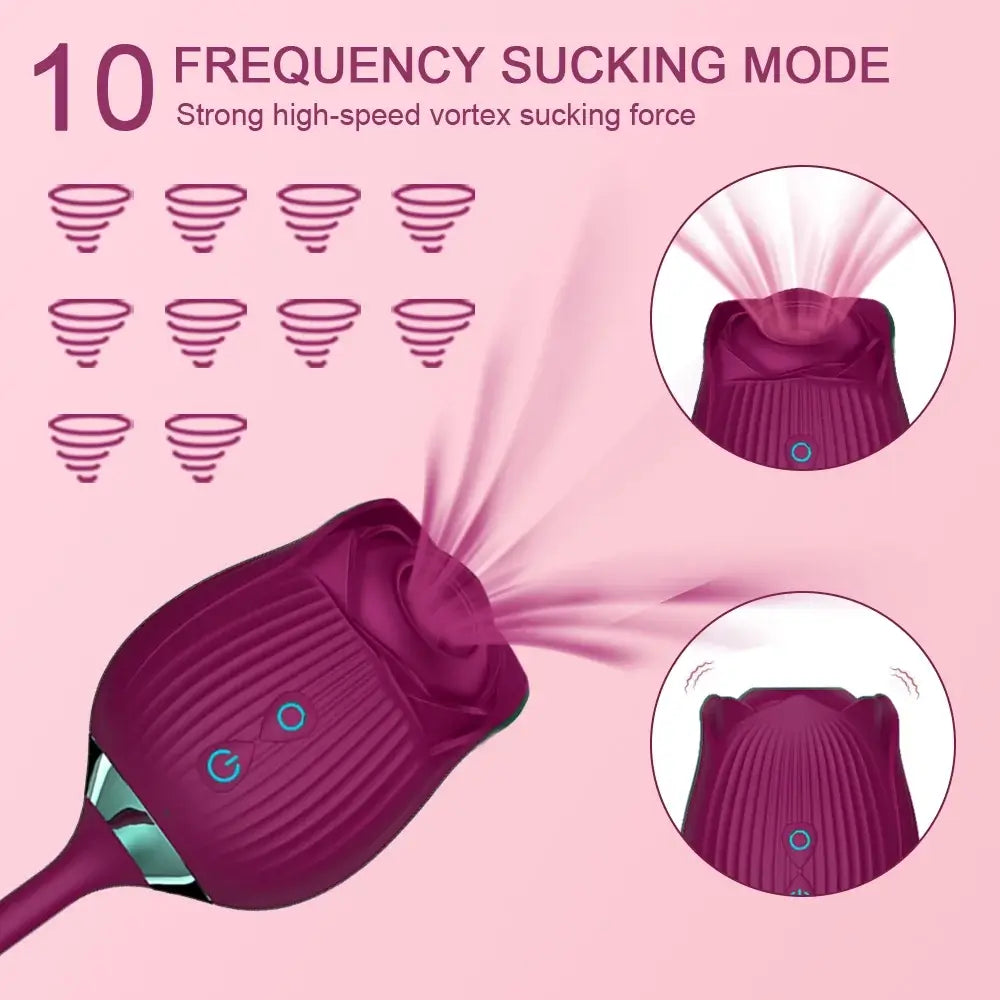 Rose toy with Dildo Extension: A Multi-Functional Delight