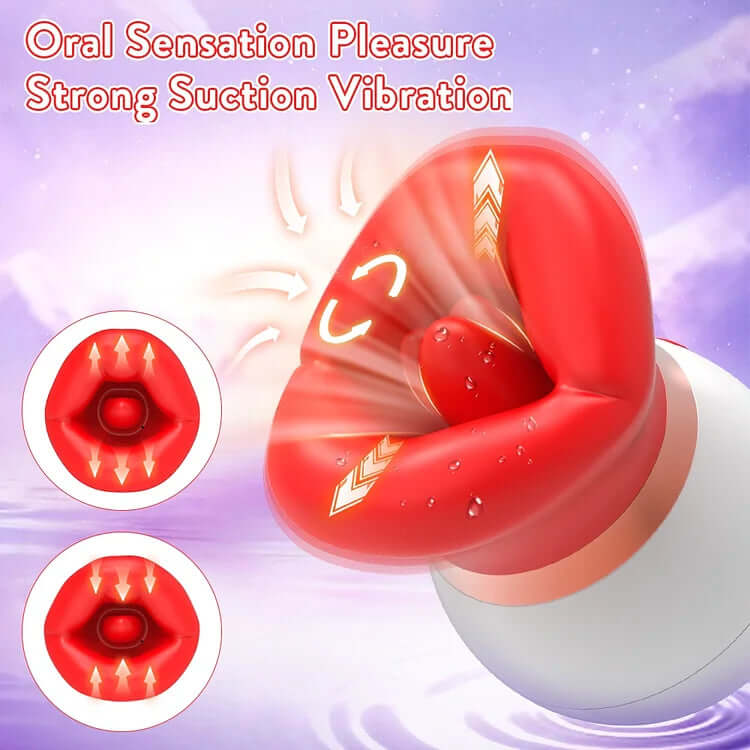 3 In 1 Rose Tongue-licking & Suction Vibrator