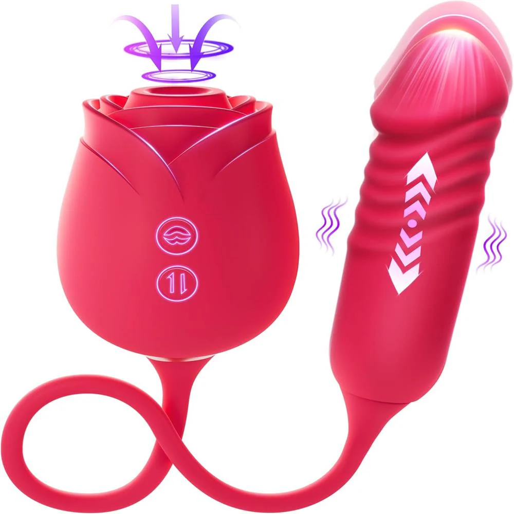 New Rose Clit Sucking Toy Dildo G-spot Vibrator